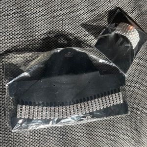 NWT Matching Costume Rhinestone Choker & Hair Clip Set